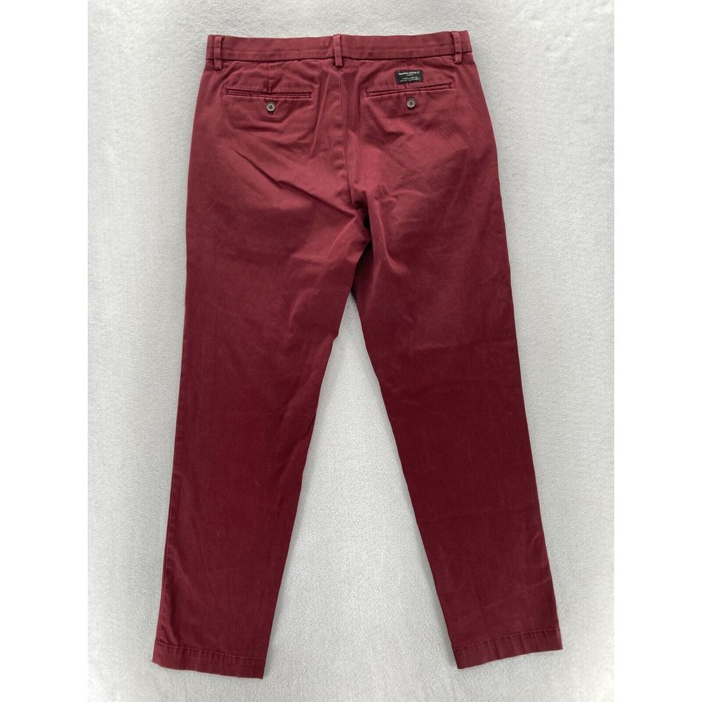 Banana Republic Mason Rapid Movement Chino Mens 34x32 Red Stretch Tapered Fit - Picture 13 of 13